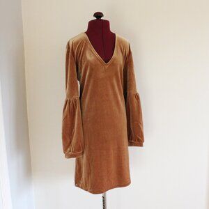 Madewell Velvet Balloon Sleeve Mini Dress